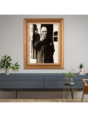 Giyense Altın Varaklı Çerçeveli Paspartulu Tablo ZS1585