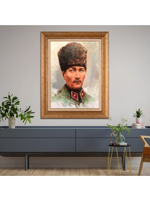 Giyense Altın Varaklı Çerçeveli Paspartulu Tablo ZS1691