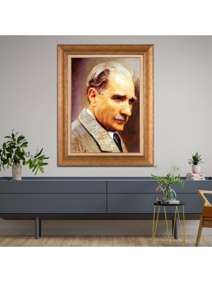 Giyense Altın Varaklı Çerçeveli Paspartulu Tablo ZS1512