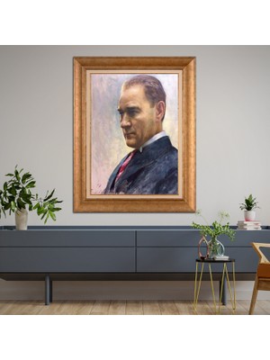 Giyense Altın Varaklı Çerçeveli Paspartulu Tablo ZS1519