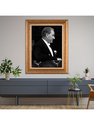 Giyense Altın Varaklı Çerçeveli Paspartulu Tablo ZS1797