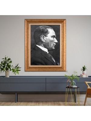 Giyense Altın Varaklı Çerçeveli Paspartulu Tablo ZS1738