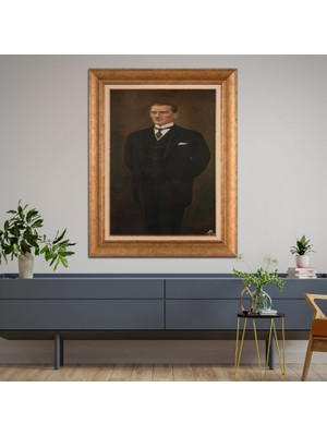 Giyense Altın Varaklı Çerçeveli Paspartulu Tablo ZS1876