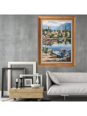 Giyense Altın Varaklı Çerçeveli Paspartulu Tablo ZS1699