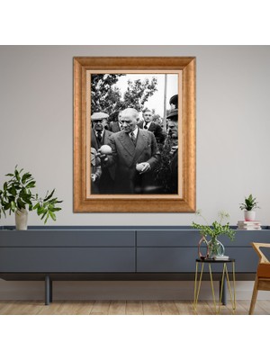 Giyense Altın Varaklı Çerçeveli Paspartulu Tablo ZS1881