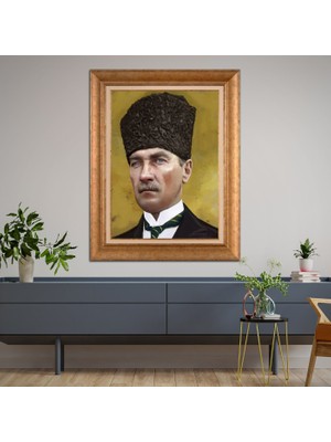 Giyense Altın Varaklı Çerçeveli Paspartulu Tablo ZS1909