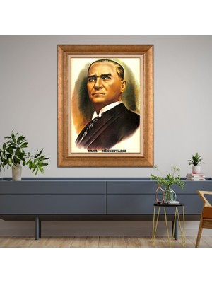 Giyense Altın Varaklı Çerçeveli Paspartulu Tablo ZS1845