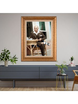 Giyense Altın Varaklı Çerçeveli Paspartulu Tablo ZS1814