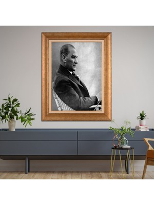 Giyense Altın Varaklı Çerçeveli Paspartulu Tablo ZS1822