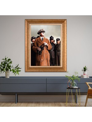 Giyense Altın Varaklı Çerçeveli Paspartulu Tablo ZS1967