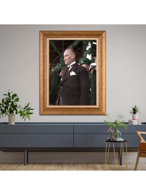 Giyense Altın Varaklı Çerçeveli Paspartulu Tablo ZS2022