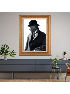 Giyense Altın Varaklı Çerçeveli Paspartulu Tablo ZS2081