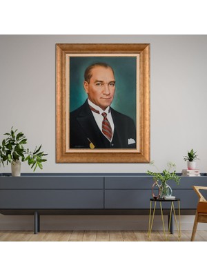 Giyense Altın Varaklı Çerçeveli Paspartulu Tablo ZS2115