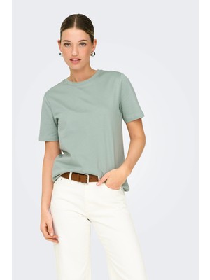 Only Onlfreja Pamuklu Regular Fit Yuvarlak Yaka T Shirt Bayan T Shirt 15367970