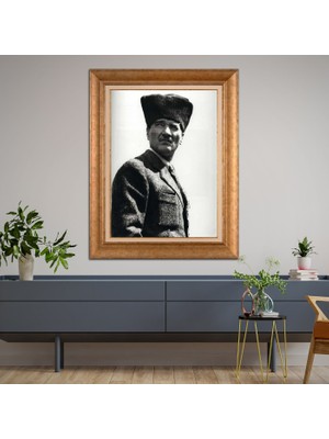 Giyense Altın Varaklı Çerçeveli Paspartulu Tablo ZS2058