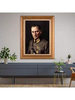 Giyense Altın Varaklı Çerçeveli Paspartulu Tablo ZS2113