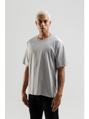 Airlife Sportswear Geniş Kesim Erkek Tişörtü Gri