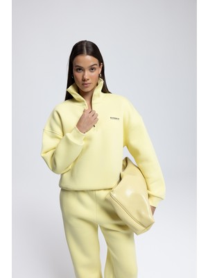 Mai Ravel Fermuarlı Detay Sarı Eşofman Takım