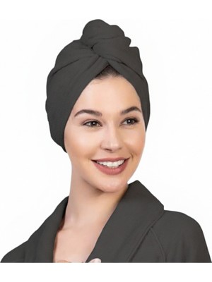 Aras Home Collection %100 Pamuklu Saç Bonesi - Plaj Havuz Deniz Uyumlu Hızlı Kurulama Baş Havlusu