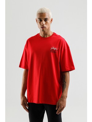 Airlife Better Self 02'n I Geniş Kesim Erkek Tişörtü Kırmızı