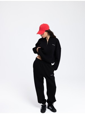 Mai Ravel Fermuarlı Detay Siyah Eşofman Takım