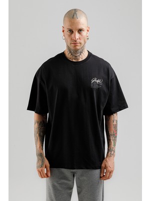 Airlife Better Self 02'n I Geniş Kesim Erkek Tişörtü Siyah