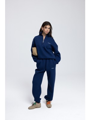 Mai Ravel Fermuarlı Detay Lacivert Eşofman Takım