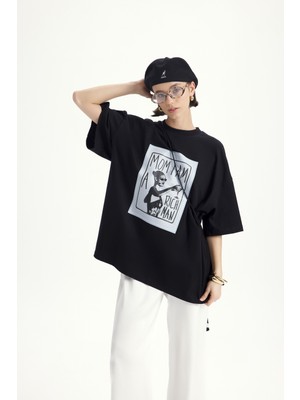 Mai Rich Woman Oversize Siyah T-Shirt