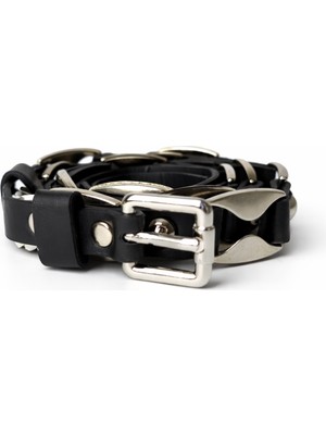 Ecrou Zımba Detaylı Kemer Acı Kahve