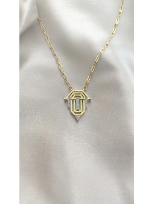 Atalya Accessory Serenay Leyla Kolye Gold Renk Kadın Kolye