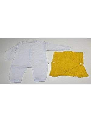 vitvit 0-1 Yaş El Örgüsü Sarı Yelek ile Tulum