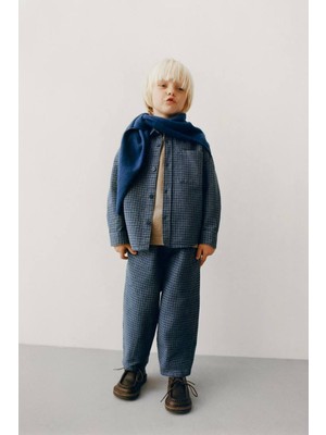 Minipeak Kids La'ciel Paris Dokuma Gömlekli Oversize Takı