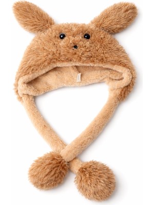 Yoyoso Ecrou Kahve  Kulakları Hareket Eden Yumuşak Şapka, Bere