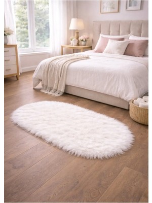 Eyprich Kuzu Post Peluş Süet Taban Ince Halı - Yumuşak Dokulu