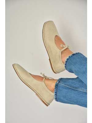 Fox Shoes Y615249502 Bej Süet Günlük Kadın Ayakkabı