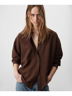 Miss İpekyol Hotfix Baskılı Gömlek IS1260025101074