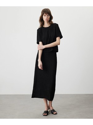 Miss İpekyol Dokulu Midi Etek IS1260004055001