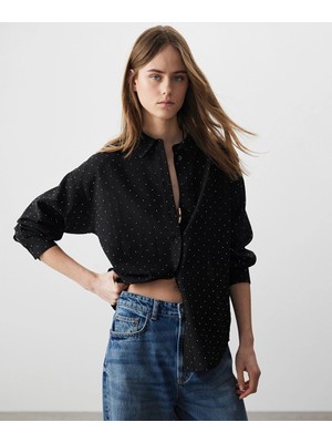 Miss İpekyol Hotfix Baskılı Gömlek IS1260025101001