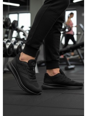 Solazer Erkek Siyah Sneaker Günlük Yürüyüş Spor Ayakkabı 053-E