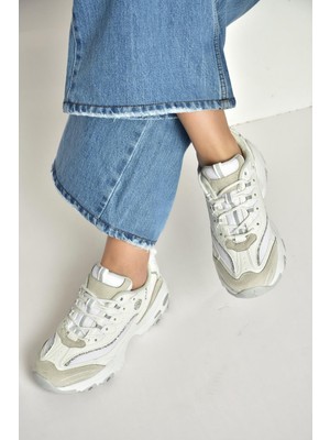 Fox Shoes Y702038709 Beyaz Kalın Tabanlı Spor Ayakkabı Sneakers