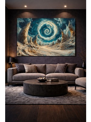 Artease Soyut Kozmik Akış Kanvas Tablo