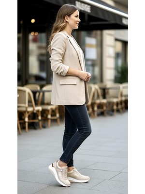 Punto 333114 Simli Fermuarlı Topuklu Spor Ayakkabı 'topuk 6 Cm'