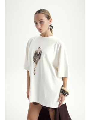 Mai Alix Oversize Beyaz T-Shirt