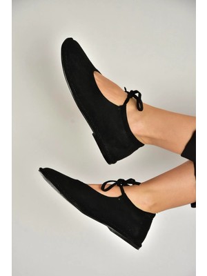 Fox Shoes Y615249502 Siyah Süet Günlük Kadın Ayakkabı