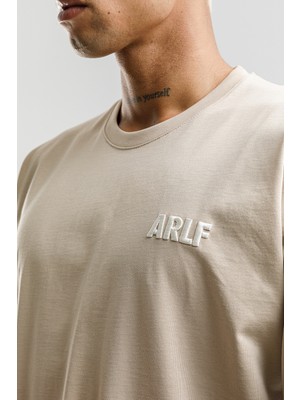 Airlife Better Self Geniş Kesim Erkek Tişörtü Bej