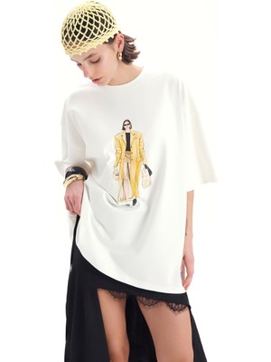 Mai Margaux Oversize Beyaz T-Shirt