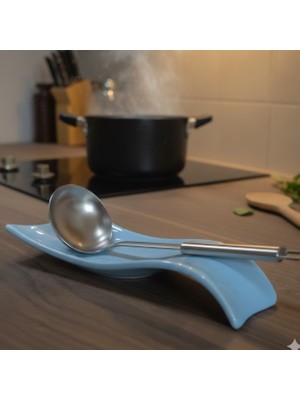 Minole Premium Seramik Kepçe Altlığı - Modern Mutfak Tezgah Üstü Kaşık Altlığı - Şık Tasarım