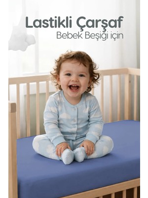 %100 Pamuk Penye Lastikli Bebek Çarşafı | Nefes Alan Yapı, Park Yatak ve Beşik Tüm Ebatlarla Uyumlu