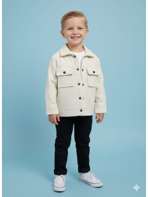 Terry Gabardin Kumaş Gömlek, Pantolon ve Tshirt 3lü Erkek Çocuk Takım