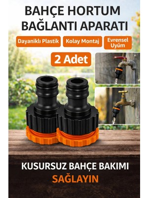 DESIPHON Musluk Adaptörü 1/2'' - 3/4'' Bahçe Sulama Musluk Ucu Bağlantı Aparatı 2 Adet Universal Uyum